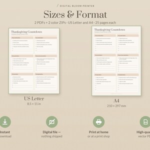 Thanksgiving Hosting Kit Printable in 6 Colors, Thanksgiving Planner, Menu, Place Cards, Table Talk Cards, Bingo, Grocery List image 8
