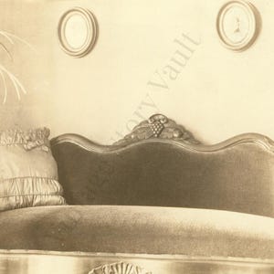 Victorian Era Camelback Sofa Vintage Photo (Digital Download)