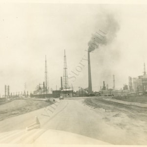 Oil Refinery Industrial Vintage Photo (Digital Download)