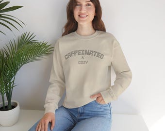 Sudadera con cafeína y acogedora / Cuello redondo para amantes del café