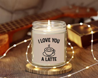 Te amo una vela de café con leche