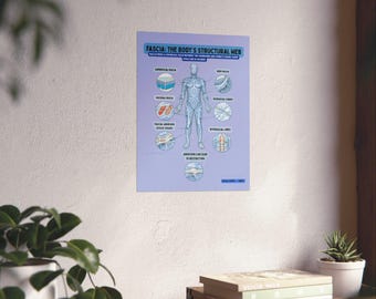 Fascia & Movement Science Poster Set | Connective Tissue Anatomy Charts
