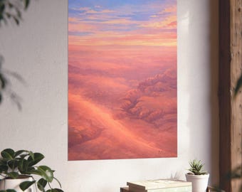 Sunset Cloudscape Poster | Pink Sky Fine Art Print