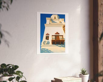Spanish Balcony Fine Art Poster | Mediterranean Architecture Print