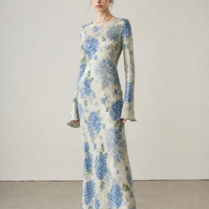 Hydrangea Dress Woman - Etsy
