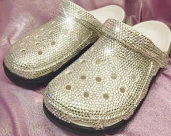 bedazzled wedding crocs