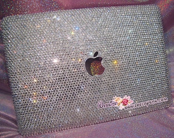 BACK TO SCHOOL Sales Bling Bedazzled Macbook Air Pro 13" 14" 15" 16" 2021 Case Cover Handmade Diamond Crystal Rhinestone Glitter Sparkly