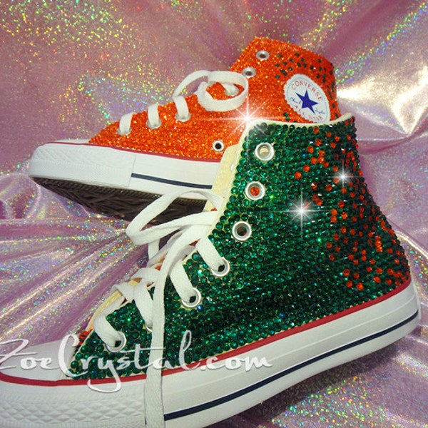 Pas uw bruiloft Converse Chuck Taylor All Star SNEAKERS aan met glanzende en bling strass KRISTALLEN Bruiloft, feest, schoolbal