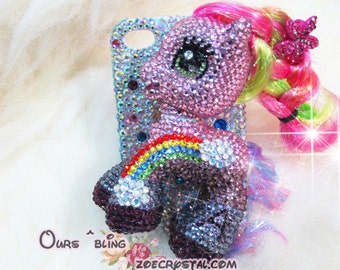 Czech/ Swarovski My Little Pony  BLING Crystal 3D Cell Phone Case