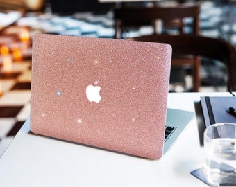 Glitter MACBOOK Case / Cover Air Pro Bedazzled Bling 11" 12" 13" 15" 16" Light Pink Sparkly Shiny Bedazzled Bling Stylish Back To School