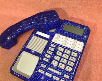 Bling and Sparkly Blue OFFICE / DESK  PHONE to ensure a good conversation for every call.