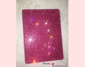 CUSTODIA per iPad Bedazzled Bling / Cover con Swarovski fucsia o cristallo ceco (iPad air, iPad pro, iPad mini) Strass Sparkly Glitter