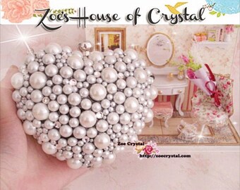 Elegant and Stylish Pearl Clutch - Bridal / Bridesmaid / Wedding Clutch