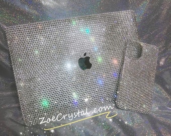 RITORNO A SCUOLA Vendite Bling Bedazzled Macbook Pro 13" 14" 15" 16" Pro Air 2021 Custodia Cover fatta a mano con diamante Bling cristallo strass Glitter