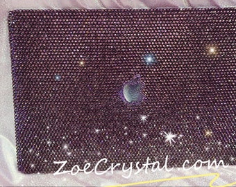 MACBOOK Case / Cover 13" 14" 16" Pro / Air 2021 Kim Kardashian Kylie Jenner Handmade Customized Purple Crystal Rhinestone Glitter Sparkly