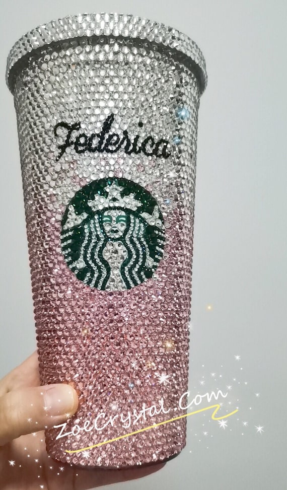 BLING STARBUCKS Coffee Cold Cup / Mug / Tumbler with Swarovski Crystal