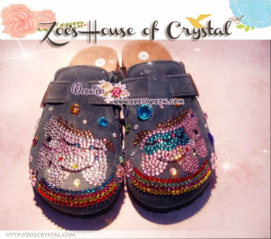 Shiny Clogs Super Cute Shiny Casual Style Bling and Sparkly Clogs / Sandals With ...