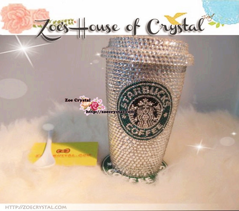 starbucks glass mug with glitter handle