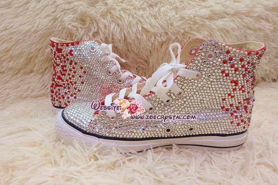 Crystalise Converse Trainers with Swarovski Flat back Crystals