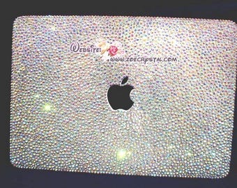 Kristall Strass Macbook Hülle: Aurora Borealis Zufällig Bejeweled Cover Swarovski oder Czech 13" 14" 15" 16"