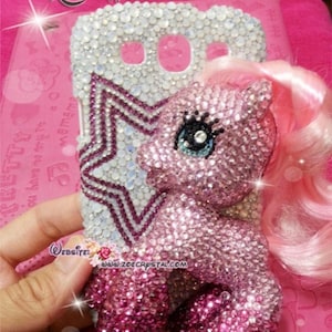 Czech/ Swarovski My Little Pony Pinkie Pie BLING Crystal 3D Cell Phone Case