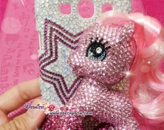 Czech/ Swarovski My Little Pony Pinkie Pie BLING Crystal 3D Cell Phone Case