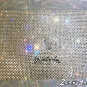 Back to School Bling Rhinestone MacBook Pro Air 13 14 16 Case: Bedazzled Sparkly Laptop Cover image 2