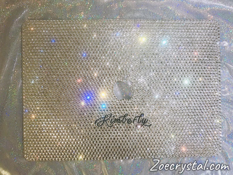 Back to School Bling Rhinestone MacBook Pro Air 13 14 16 Case: Bedazzled Sparkly Laptop Cover image 2