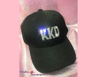 CUSTOMIZE or Personalize Your Cap / Hat with Your Favorite BLING Word, Initial, Logo, Symbol with Shinny Sparkly Crystal Rhinestone