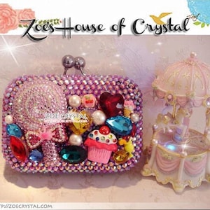 Bling and Sparkly CRYSTAL Clutch with Candies