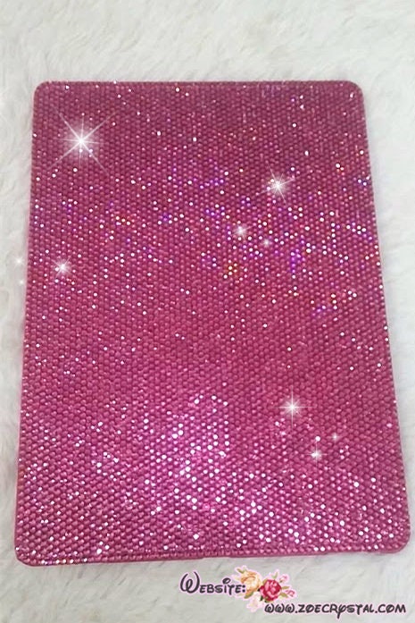 SWAROVSKI iPadケース Bedazzled Bling iPad CASE / Cover With Fuchsia Swarovski or