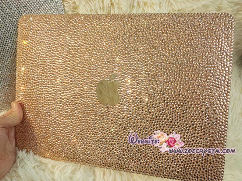 MACBOOK Air Pro Case Bedazzled Sparky Champange Rhinestone Etsy