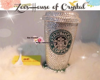 Bedazzled BLING Gray STARBUCKS Coffee Cup Mug Made With Glittery Sparky  Shinny Swarovski Crystal Rhinestone Trisha Paytas Shane Dawson Jlo - Etsy