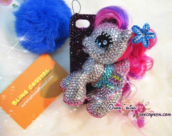 Czech/ Swarovski My Little PONY with Skirt 3D BLING Crystal  Cell Phone Case