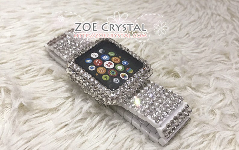 swarovski crystal apple watch case