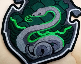 Snake crest ~ Embroidered sew-on or iron-on patch