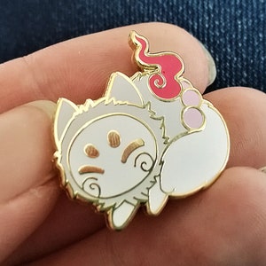Forest Kitsune Spirit (vari colori) ~ Spilla in metallo smaltato duro placcato oro
