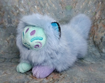 Peluche Mewkin personalizado, muñeco de gato de peluche de piel sintética (8")