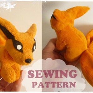 SEWING PATTERN ONLY ~ Kitsune Nine-tailed fox Magnet plushie