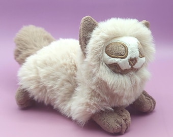8" AANGEPASTE BESTELLING Skull Kitty Mewkin ~ Pluizige gevulde pop, diskette van nepbont, kattenknuffel