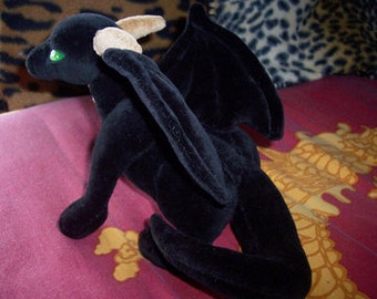 SEWING PATTERN & INSTRUCTIONS ~ Black Winged Dragon plush