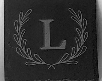 Monogram Slate Coasters