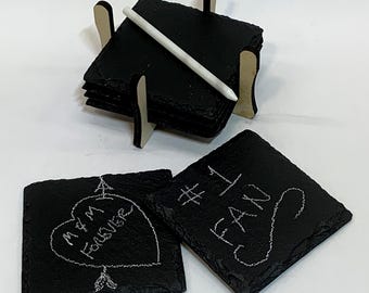 Black Slate Coasters
