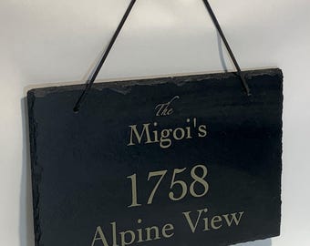 Slate Name and Address Board