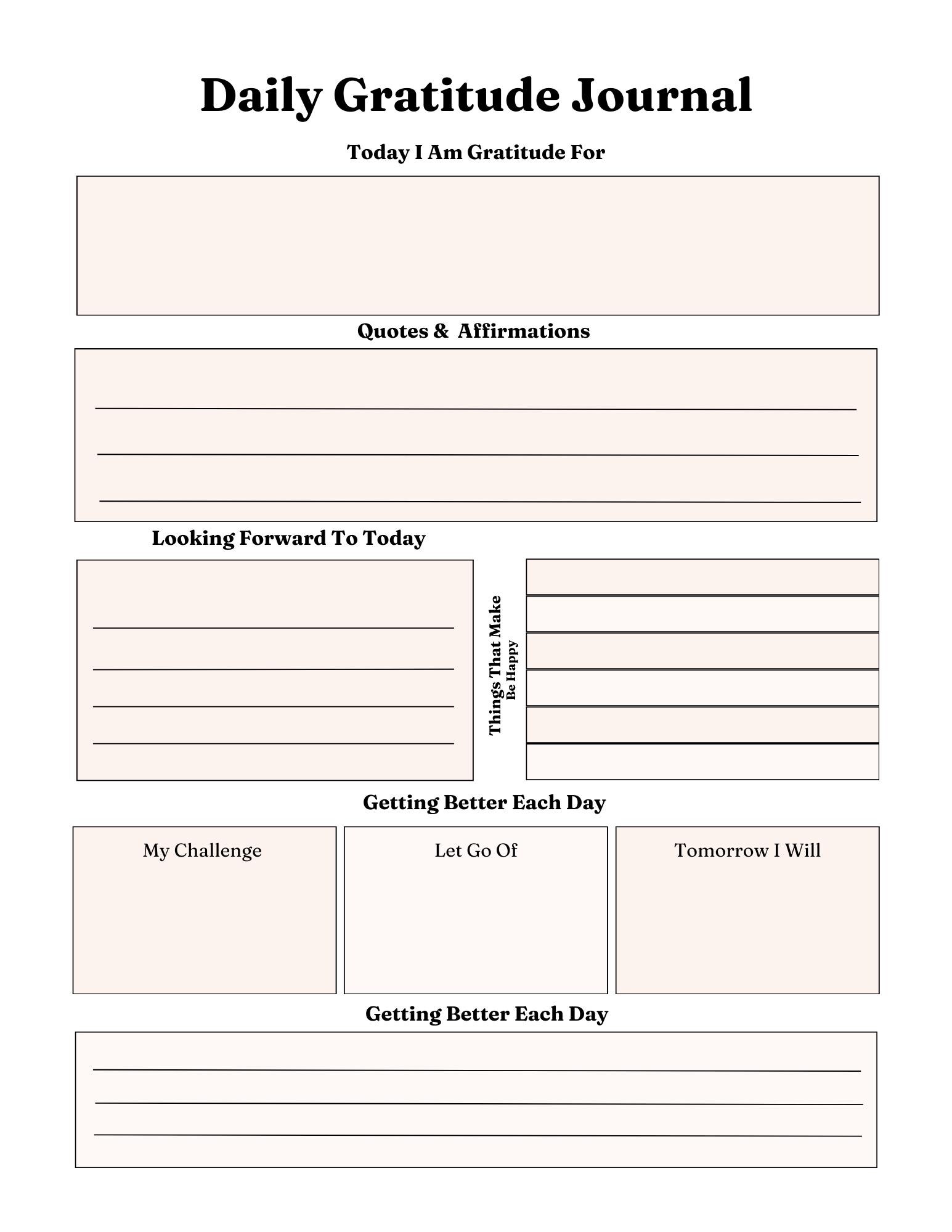 Guided Gratitude Journal Digital - Etsy