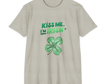 Küss mich, ich bin irisches Shamrock-T-Shirt | St. Patrick's Day Rundhalsausschnitt