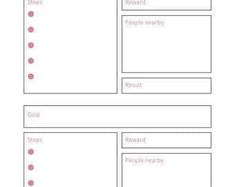 Goal Tracker Digital Download, Daily Weekly Monthly Planner