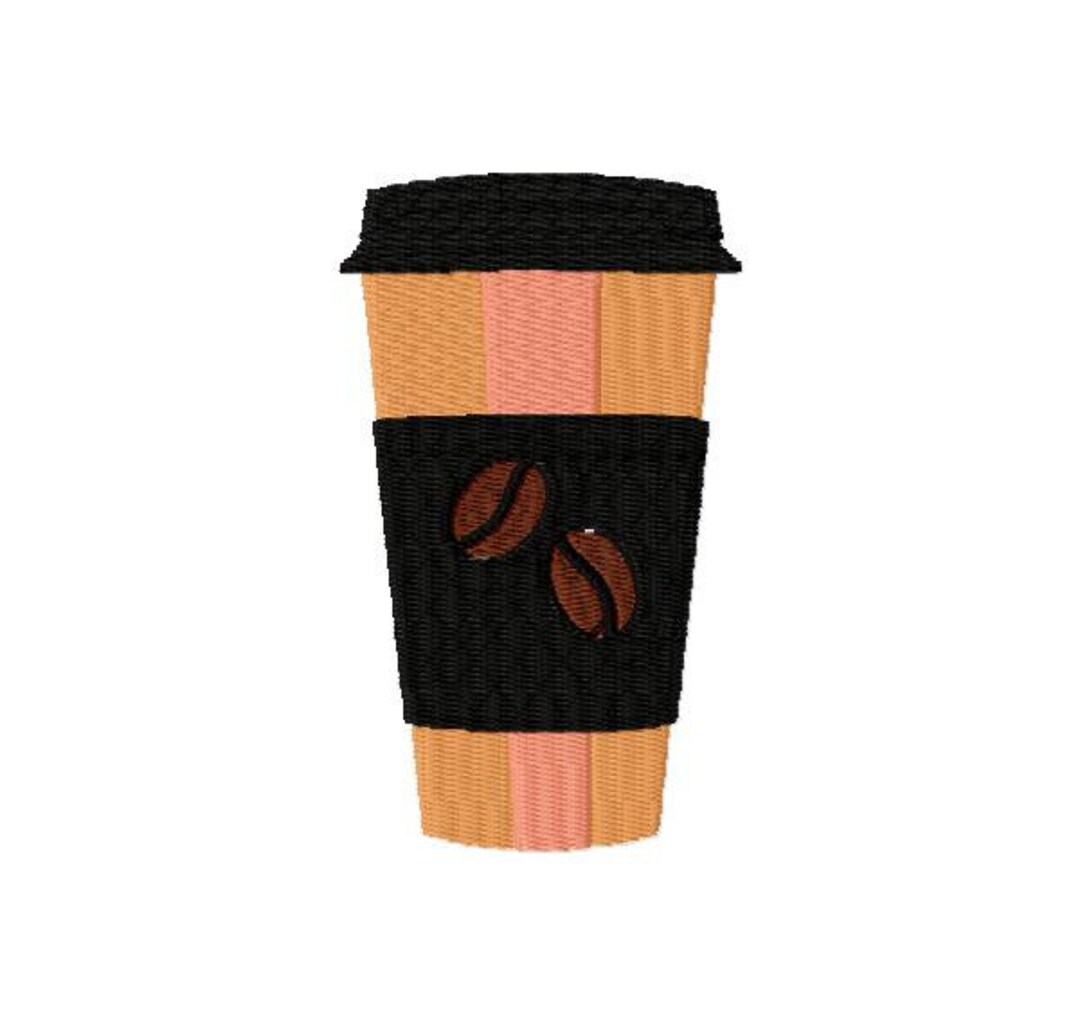 Coffee Cup Machine Embroidery Design Instant Download Etsy