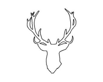 Deer Head INSTANT DOWNLOAD Machine Embroidery Design - Etsy