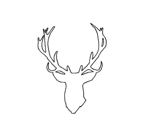Deer Head Outline - Sample Template